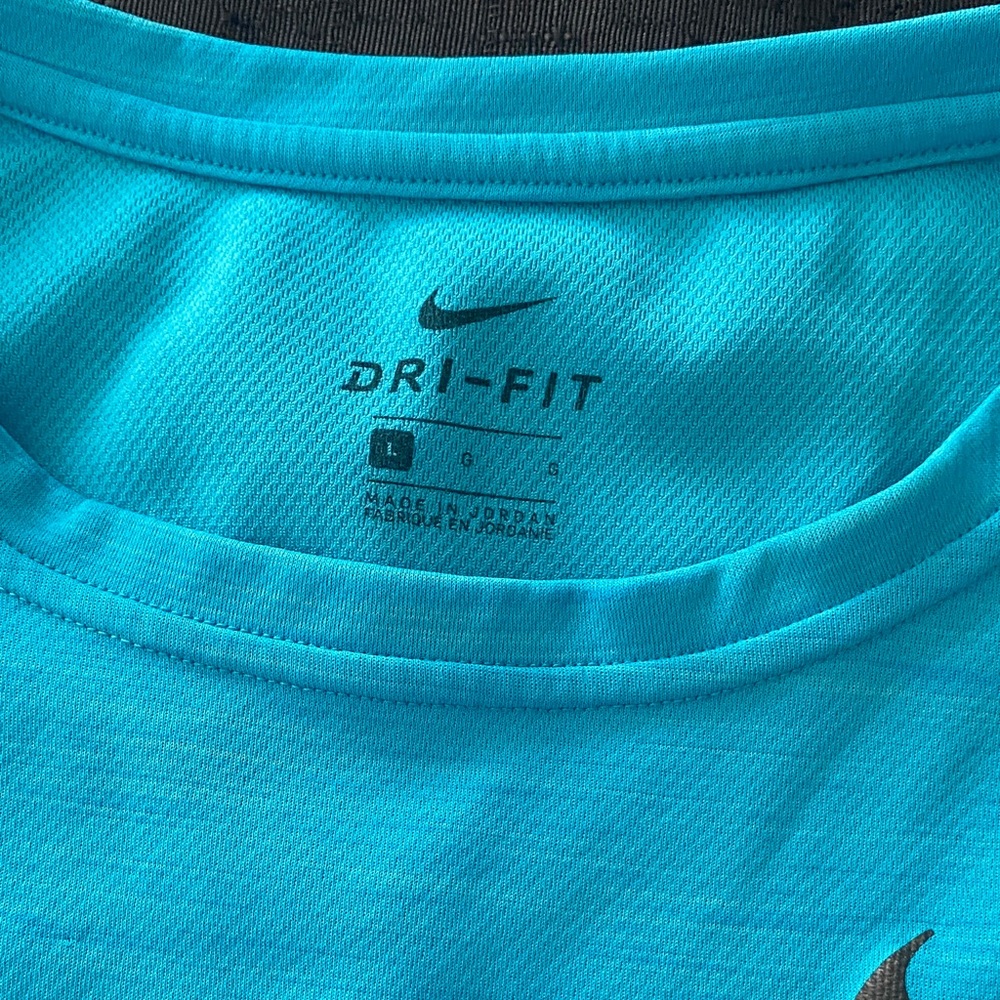 Nike Bright Aqua Blue Dri-FIT Performance Tank Size L - Picture 5 of 12